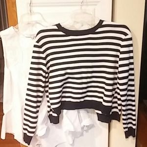 Pullover sweater and sleeveless blouse